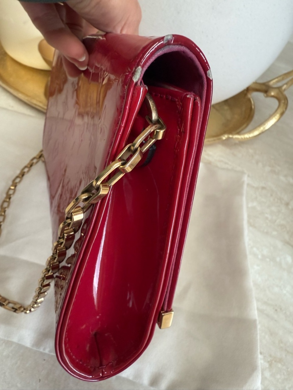 Louis Vuitton Ana Monogram Vernis Leather Raspberry bag - Picture 3 of 13